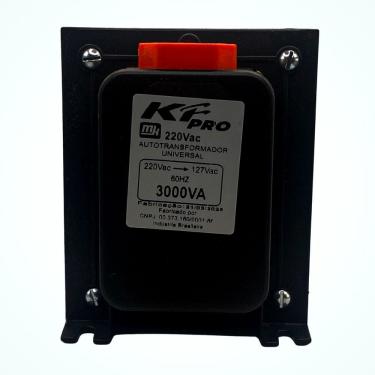 Imagem de Autotransformador KF, Bivolt 110/220V, 3.000VA, Pro, Preto -TRF0914 