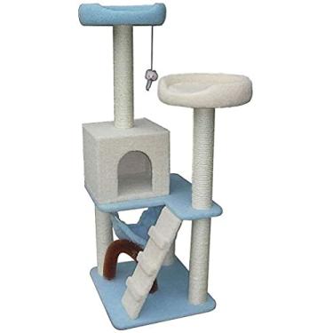 Imagem de Poste arranhador de árvore de gato torre de gato plataforma de gato brinquedo para gatos moldura de escalada grande luxo ninho de gato tábua de arranhar gato, arranhador de gato LPZ24815