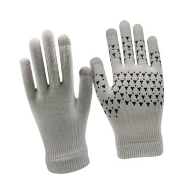 Imagem de Aymzbd Luvas esportivas Mittens quentes Touch Tela Trenta à prova d'água Não -deslocação portátil Trendy For Men Mulheres Luvas de bicicleta para escalar ao, Cinza