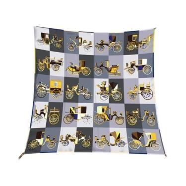 Imagem de Lenço de Seda 90x90cm - Estampa Animal - Protetor Solar para Praia e V