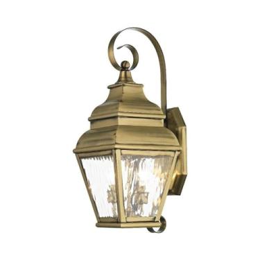 Imagem de Livex Lighting 2602-01 Luminária Externa, Lanterna de Parede com Duas Luzes de Transição da Exeter Collection, Bronze Antigo