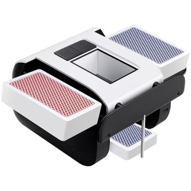 Imagem de Richwon Automatic Card Shuffler, Rechargeable 1-2 Deck Card Dealer Machine, Low Noise Electric Casino Card Shuffler for UNO, Blackjack, Texas Hold'em, Home Card Games