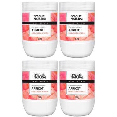 Imagem de Kit 4 Potes Cremes de Massagem Dagua Natural Apricot 650g Hidratação I