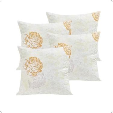 Imagem de Kit 4 Capas Almofada Estampada Line 45 x 45cm Garden Hipercal 180 Fios