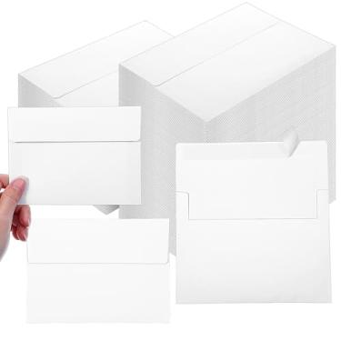 Imagem de 400 envelopes A6 10 x 15 envelopes brancos para cartões de 10 x 15 cm, fotos, convites, casamento, formatura, aniversário, chá de panela, anúncios, chá de bebê, 16,5 x 4,75 polegadas