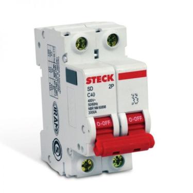 Imagem de Disjuntor Steck Bipolar Serie Sd62 B 50A Curva C 3Ka