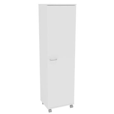 Imagem de Armário Multiuso Politorno Pompeia 1 Porta 3 Prateleiras E Suporte Para Vassoura E Pá Branco