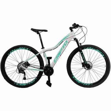 Imagem de Bicicleta Aro 29 Cripto 27 Marchas Freio Hidráulico Trava K7 - Branco-verde - 17" Branco-verde