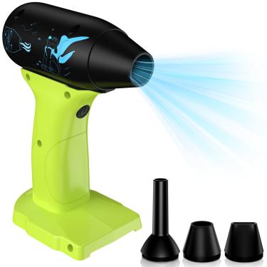 Imagem de DEWDYS Soprador A Jato Seco Para Bateria Ryobi De 18 V, Espanador Ar Comprimido, Mini Ventilador Turbo Leaf, Elétrico Sem Fio 130.000 Rpm Limpeza Teclado E Pc, Casa Carro