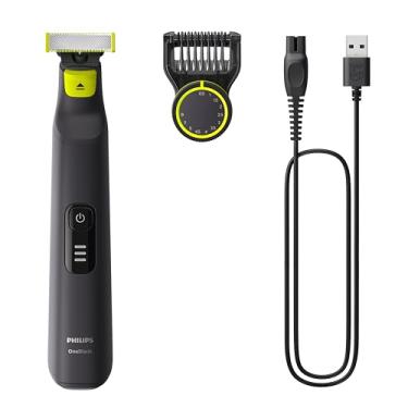 Imagem de Aparador e Raspador de Pelos Philips OneBlade Pro com 12 Ajustes de Corte QP6532/10 À prova d’água - Bivolt