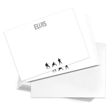 Imagem de Desert Cactus Elvis Presley Pacote com 10 cartões de papelaria Cartolina Inclui Envelopes Memo Party Thank You (Design de cartão de notas C)