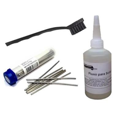 Imagem de Kit Salva Chip Fluxo De Solda No Clean Escova anti estatica