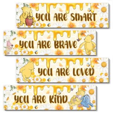 Imagem de BirtDerr Decoração De Quarto Do Ursinho Pooh - Arte Parede Vintage Para Berçário