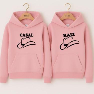 Imagem de Moletom Casal Raiz Canguru Blusa De Frio Com Capuz Combinados Namorado