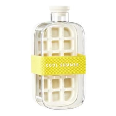 Imagem de Bandeja portátil para cubos de gelo com botão de liberação e molde de silicone à prova de vazamento – Máquina de gelo reutilizável de 500 ml (branca, 765 g)