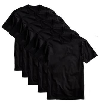 Imagem de Kit 5 Camisetas Básicas Feminina Branca e preta T-shirt 100% Algodão 3