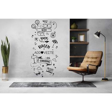 Imagem de Adesivo De Parede Frase  A Viagem Mod01