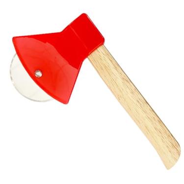 Imagem de YIKANGHENG Cortador De Pizza Em Formato Machado, Faca Aço Inoxidável 23 Cm X 10 Cm, Lâmina Afiada Para Cortar Pizza, Pão E Bolo (Vermelho)