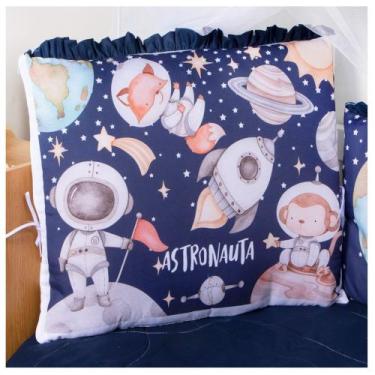 Imagem de Kit Berço Trança Menino Sublimado Com Trocador 13 Peças - DW Confecçõe