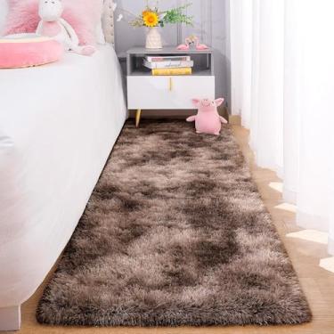 Imagem de Passadeira Quarto Felpudo Peludo Mesclado Marrom 60 X 180 Cm
