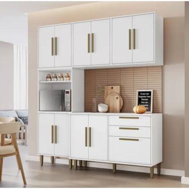 Imagem de Cozinha Lorena 11 Pts Torre Quente Kaiki Móveis - Branco