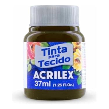 Imagem de Tinta Para Tecido Fosca Acrilex 37ml | Alta Cobertura, Fixação a Frio, 1 Unidade, Acabamento Fosco Para Artesanato e Customização em Algodão (Sépia 551)