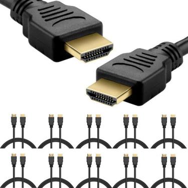 Imagem de 10 Cabos HDMI para TV Video Game Full HD 1 Metro 1.4 Atacado Revenda L