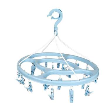 Imagem de Mini-varal Oval 24 Prendedores - Azul - MOR
