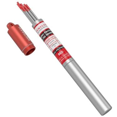 Imagem de YESWELDER Eletrodo de tungstênio de soldagem TIG 2% Thoriated 3/81.3 cm x 17.8 cm (vermelho, WT20/EWTh-2) pacote com 10