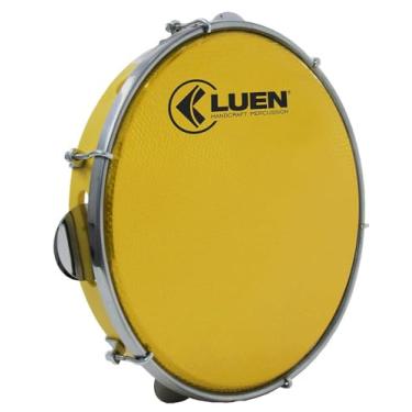 Imagem de Pandeiro 10" Abs Am 6 Afin Plat Inx Ferragem Cromada Hol Amarelo