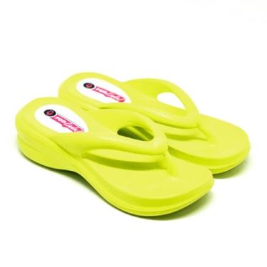 Imagem de Sandália Chinelo Plataforma Nuvem Ortopédica PodLinda | Leve Confortavel de Dedo | TAMANHO 33/34 | 6 Cores (Verde, BR, Adulto, Faixa Numérico, 33, 34)