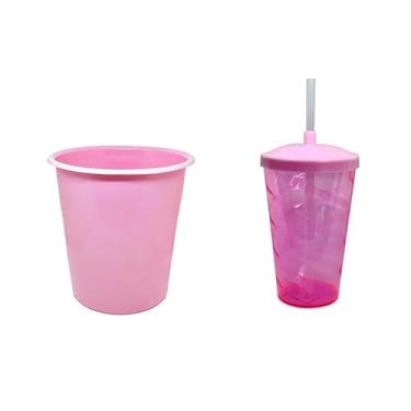 Imagem de Kit Cinema 15 Balde 1L Pipoca + 15 Twister Colorido 400ML (ROSA BEBE)