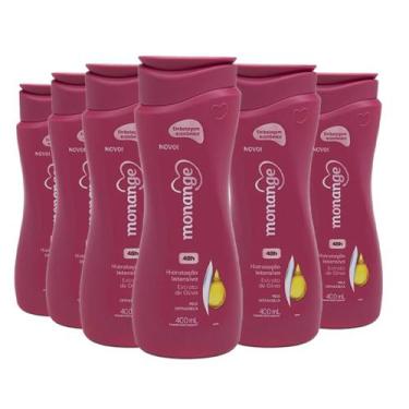 Imagem de Kit Creme Hidratante Corporal Monange Extrato De Oliva 400ml - 6 Unida