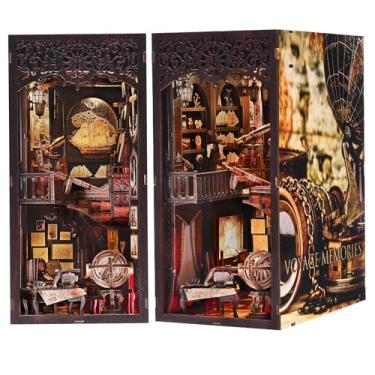 Imagem de ETKVR Book Nook Kit, DIY 3D Wooden Puzzle Bookend Booknook Miniature Doullhouse Kit for Bookshelf Decoration, DIY Model Insert Alley Book Nook Kits for Adults and Teens