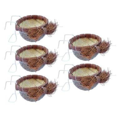 Imagem de Kit Ninho de Bucha Vegetal para Coleiro 5un - LMM Pets