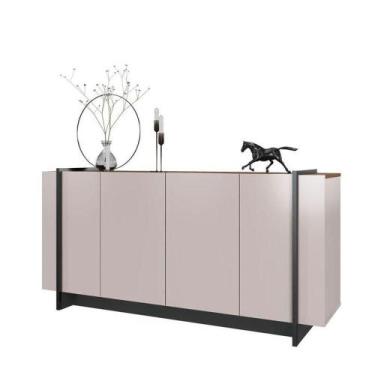 Imagem de Aparador Para Sala Buffet Copacabana Off White Nogueira Real Preto Ace