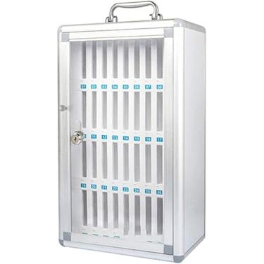 Imagem de Armário De Armazenamento Para Celular Cofre Exame Escolar Trabalho Fechadura Transparente Com Armário Numerado, Silver, 36