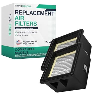 Imagem de Crucial Vacuum Filtros de ar de substituição - Compatível com Dirt Devil F-43 Easy Lite Filtro de espuma sem saco ciclônico para aspirador de pó - Estilo HEPA - Peças de substituição #F43 2PY1105000