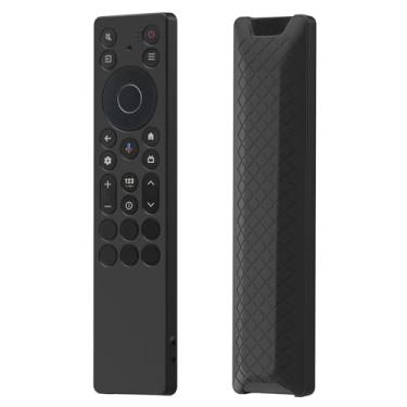 Imagem de JCMOYUTY Capa para controle remoto TCL RC813A FMB1 / RC923A FMB1, capa protetora de silicone para controle remoto TCL 2025 QM6K QM7K, preta