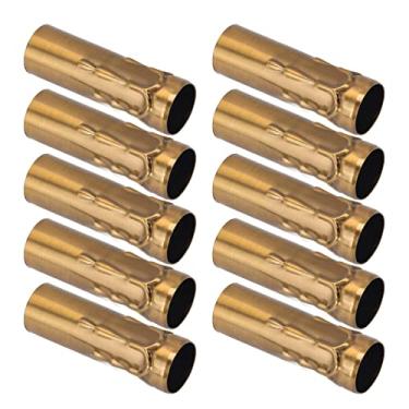 Imagem de Tampa do Soquete da Lâmpada Akozon E14, Tubo do Lustre de Cristal, Manga para Tubo de água Com Padrão de Rasgo de Vela, Tubo de Luz Pendente, Acessórios de Luminária (ouro bronze)