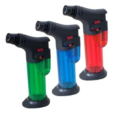 Imagem de Maçarico Portátil Recarregável Chama Ajustável para Cozinha Oficina Compacto