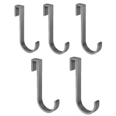 Imagem de J Gancho para prateleiras de arame, 5 peças de ganchos de grade de alumínio resistentes ganchos para pendurar para utensílios de cozinha, colheres, panelas, utensílios, roupas, bolsas, torres