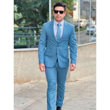 Imagem de Terno Masculino Super Slim Poliviscose Azul Acero-Masculino