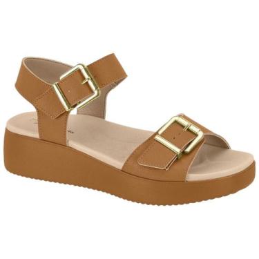 Imagem de Sandalia Ortopedica Modare Conforto Anabela Leve Feminina, Camel, 35