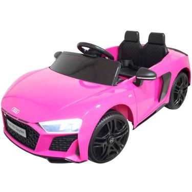 Imagem de Mini Carro Elétrico Infantil Criança 12V Audi R8 Spyder Controle Remoto Rosa Brinqway Bw-123rs