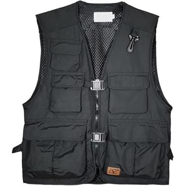 Imagem de Colete De Carga Para Homens E Mulheres Ao Ar Livre Para Caça Militar Escalada E Pesca Colete Fotográfico Com Vários Bolsos, Black, XS