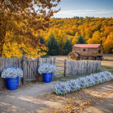 Imagem de PJYHOME 12 peças de flores artificiais resistentes a UV, violeta artificial, decoração ao ar livre, plantas falsas realistas, flores de seda que não desbotam para pátio, cestos pendurados, vasos de