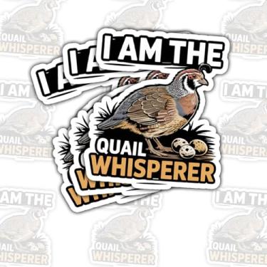Imagem de Adesivo com 3 peças I Am The Quail Whisperer Coails Farmer Gift for Homesteaders Bird Lovers I Am The Quail Whisperer Stickers Poultry Owners Egg Collectors Decal for Laptop Water Bottle Phone Case