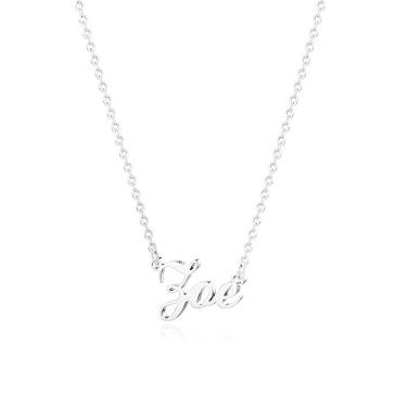 Imagem de Hidepoo Colar com nome personalizado – Colar com pingente de nome de aço inoxidável, corrente delicada com nome de letra, joias personalizadas, presentes para mulheres, Metal