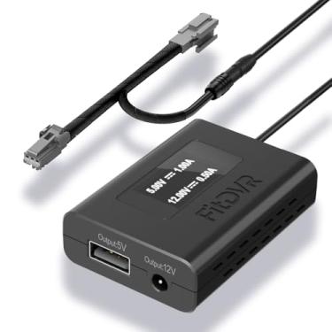 Imagem de FitDVR Adaptador De Energia Para Câmera Painel (3 Pinos) Ford Ranger 2019-2023 E Escape 2013-2020 Com Espelho Retrovisor Escurecimento Automático, Fonte Usb Display Led, Fácil Instalar, Saída 5V 12V